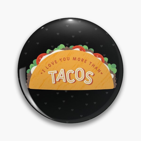 Aperçu de l'œuvre Je t'aime plus que les tacos - Noir créée et vendue par TinyGinkgo.