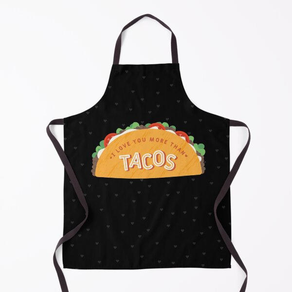 Artikelvorschau, Ich liebe dich mehr als Tacos - Schwarz entworfen und verkauft von TinyGinkgo.