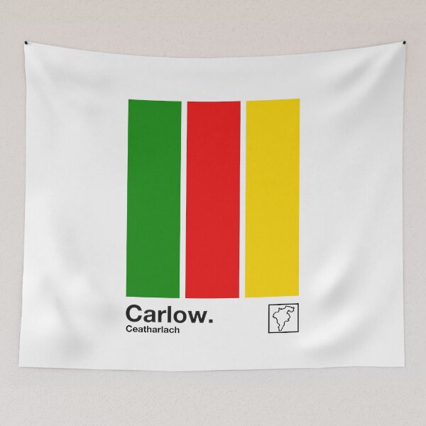 Item preview, County Carlow, Ireland - Retro Style Minimalist Poster Design  designed and sold by AestheticNow.