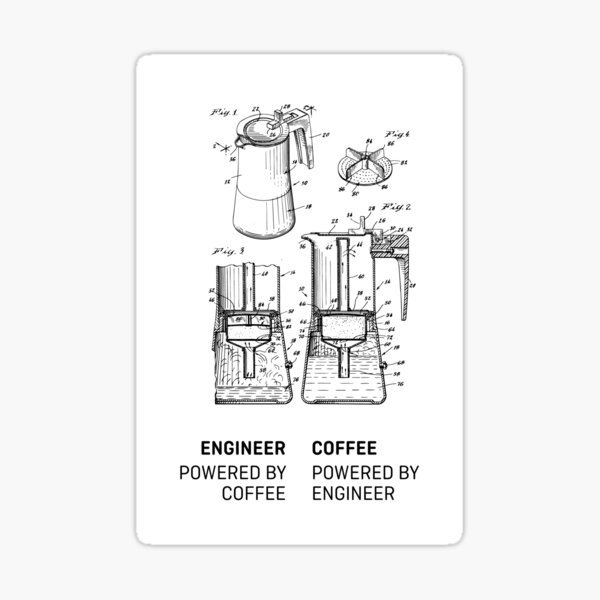Item preview, Engineer powered by Coffee powered by Engineer Patent designed and sold by SafariOutfit.
