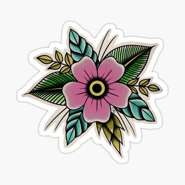 Item preview, Traditional Tattoo Flower designed and sold by NatalieDanger.