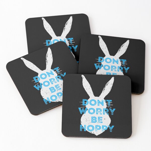 Item preview, Don't Worry Be Hoppy Cool Funny Cartoon Rabbit Easter Bunny Easter Teenager Sarcastic Introvert Design designed and sold by BoomDesignsUS.