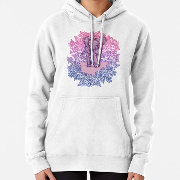  Fiona Floral Feminine Seamless Name Pullover Hoodie