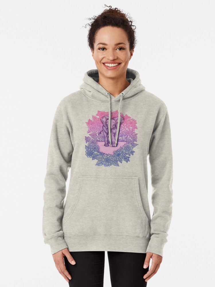 Alternative Ansicht von Niedlicher Baby-Elefant in rosa, lila und blau Hoodie