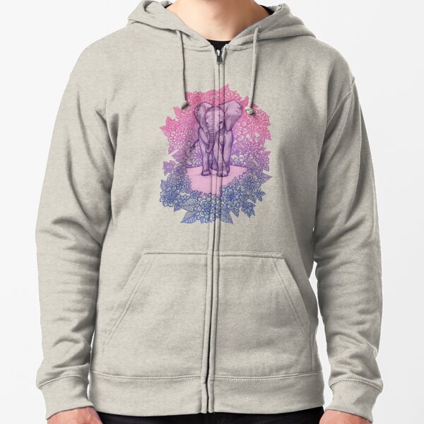 Netter Baby-Elefant in Rosa Kapuzenjacke