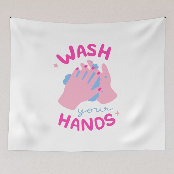 Item preview, Wash your hands with hand sanitizer white designed and sold by daguilon.
