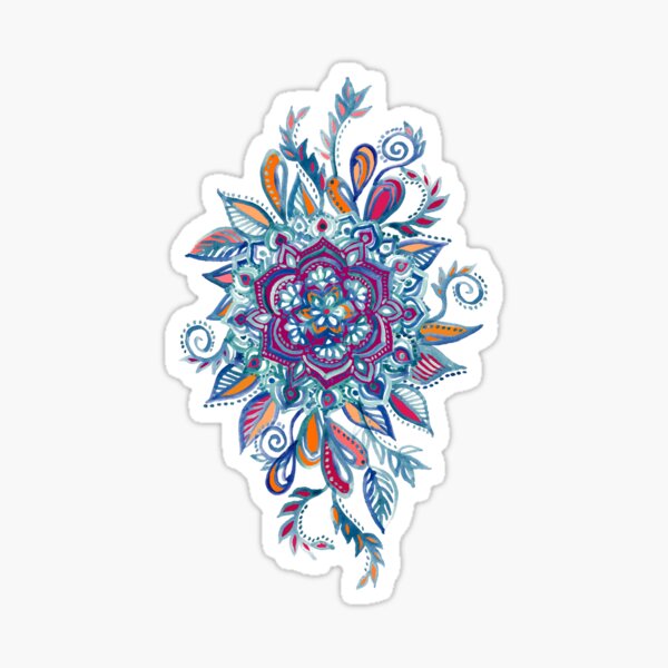 Item preview, Deep Summer - Watercolor Floral Medallion designed and sold by micklyn.
