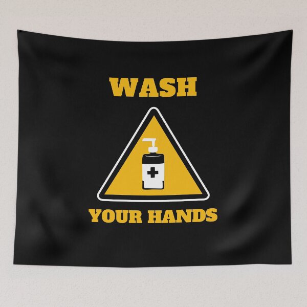 Item preview, Hand sanitizer wash your hands black designed and sold by daguilon.
