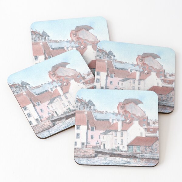 Item preview, Dragon Attack on Pittenweem designed and sold by Moti Black.