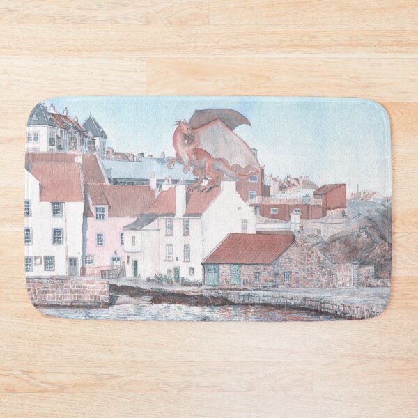 Item preview, Dragon Attack on Pittenweem designed and sold by Moti Black.