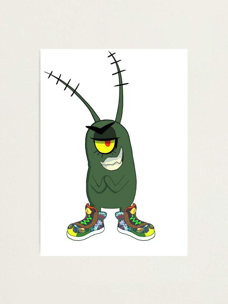 Plankton from Spongebob Squarepants being evil | Sticker