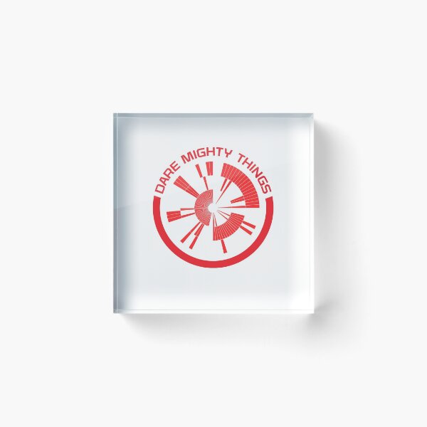 Item preview, Dare Mighty Things red circle designed and sold by Mandeep68.