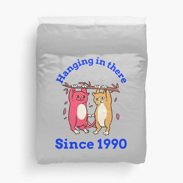 Item preview, Hanging In there Since 1990- Two Cats Hanging from a Tree Branch designed and sold by VBRIdesings.