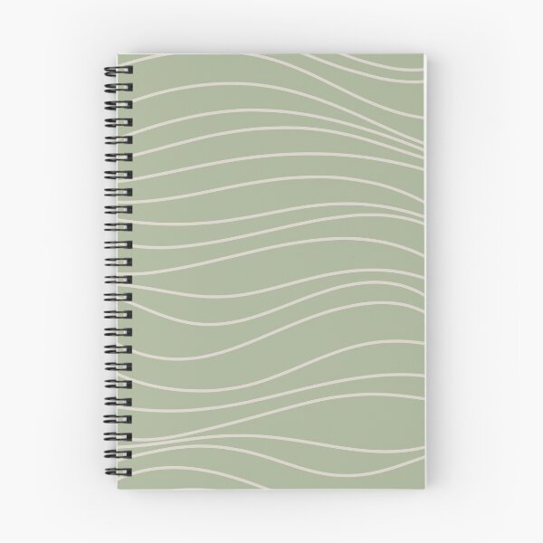 Item preview, Sage Waves - Minimalist Abstract Line Pattern in Sage Green and Beige designed and sold by kierkegaard.