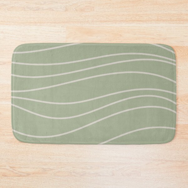 Item preview, Sage Waves - Minimalist Abstract Line Pattern in Sage Green and Beige designed and sold by kierkegaard.