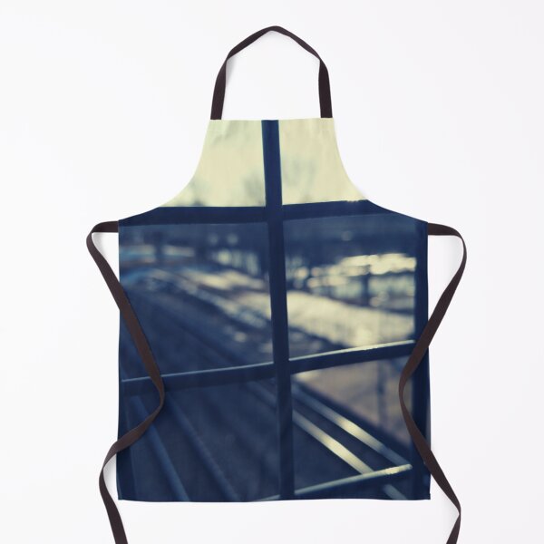 Item preview, View Through a Metal Fence Overlooking Train Tracks and Buildings designed and sold by Mothe3rd.
