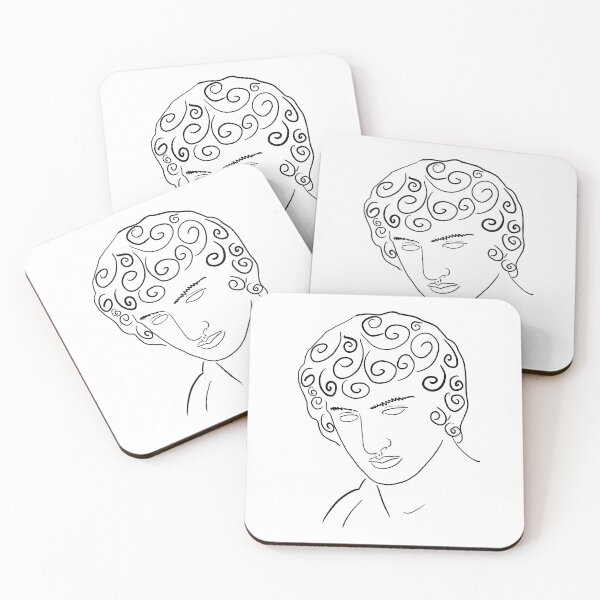 Item preview, Greek statue Line art minimalist illustration designed and sold by iliketeas.