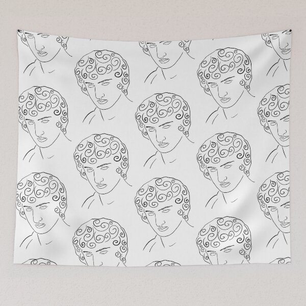 Item preview, Greek statue Line art minimalist illustration designed and sold by iliketeas.