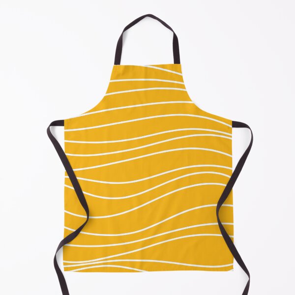 Item preview, Marigold Waves - Minimalist Abstract Line Pattern in Marigold and White designed and sold by kierkegaard.