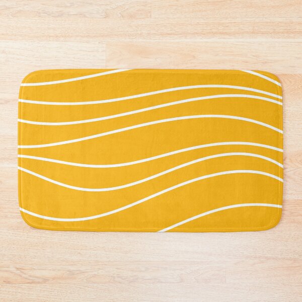 Item preview, Marigold Waves - Minimalist Abstract Line Pattern in Marigold and White designed and sold by kierkegaard.
