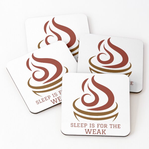 Item preview, Sleep Is For The Weak, With Coffee designed and sold by SquishStitches.