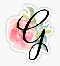 Floral Monogram G Sticker