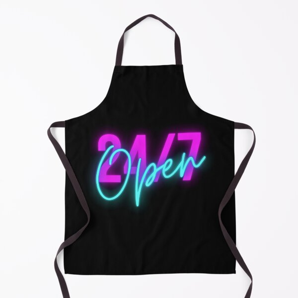 Item preview, Retro neon blue and purple open 24/7 sign 1980's designed and sold by hoober24.