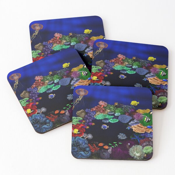 Item preview, Colorful Coral & Fish Reef Art designed and sold by HRSCreates.