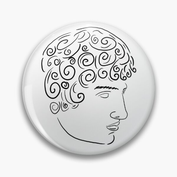 Item preview, Apollo Greek statue Line art minimalist illustration designed and sold by iliketeas.