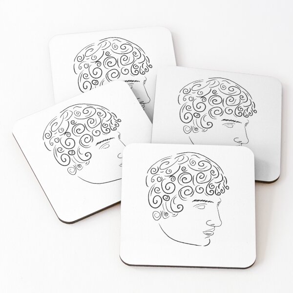 Item preview, Apollo Greek statue Line art minimalist illustration designed and sold by iliketeas.
