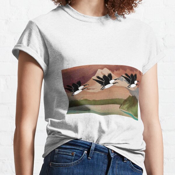 Canada Geese flying Classic T-Shirt