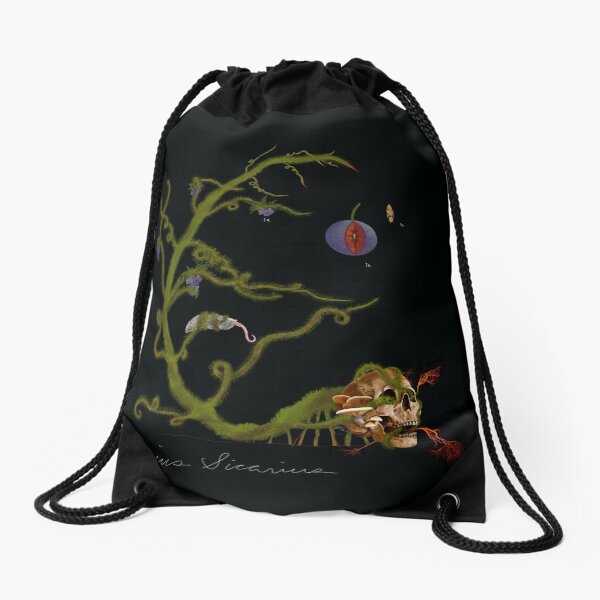Assassin Vine (for black backgrounds) Drawstring Bag