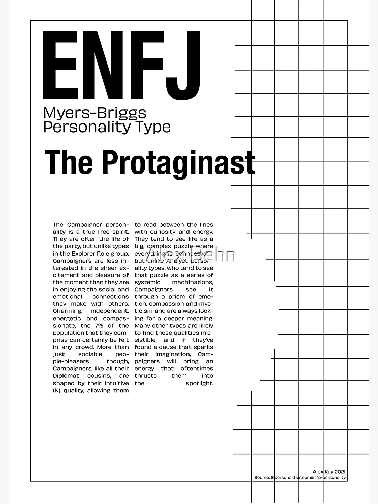 ENFJ - MBTI Protagonist Personality Greeting Card for Sale by BrainChaos