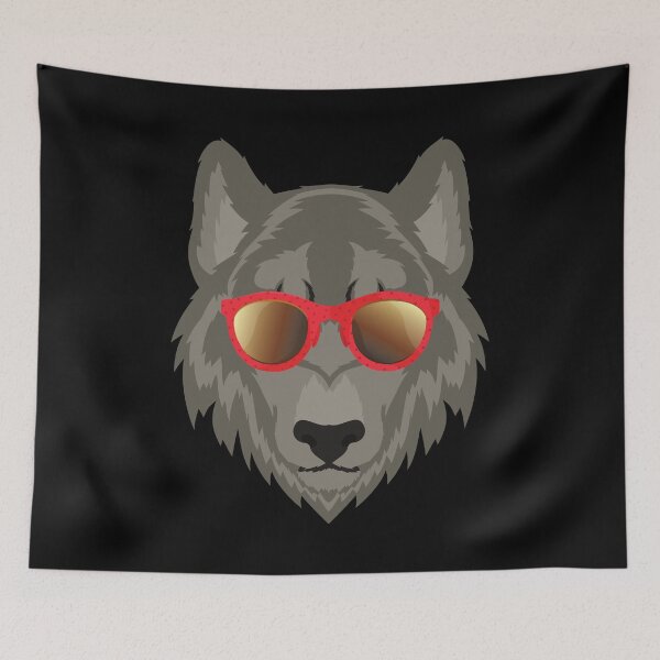 Item preview, Funny Cool Wolf Sunglasses Fashion Teen Daughter Son Sister Brother Husband Wife Boyfriend Girlfriend Gift designed and sold by BoomDesignsUS.