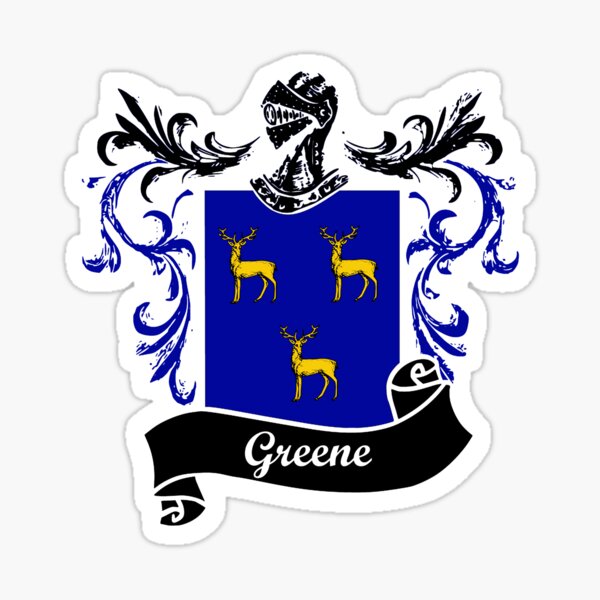 Greene Coat of Arms Sticker for Sale by BagTown Clans