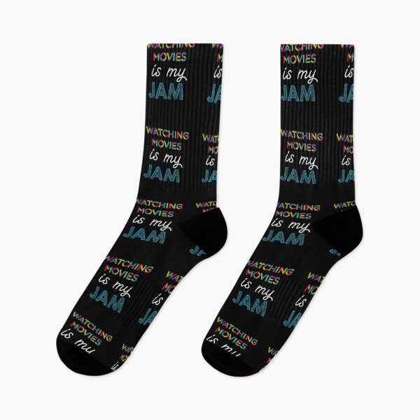 Item preview, Watching Movies is my Jam. Funny Watching Movies Design designed and sold by Custom365.