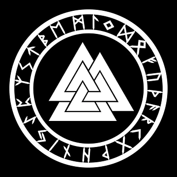 Artwork thumbnail, Valknut II /// Rune Circle (Variant II) by Gumless