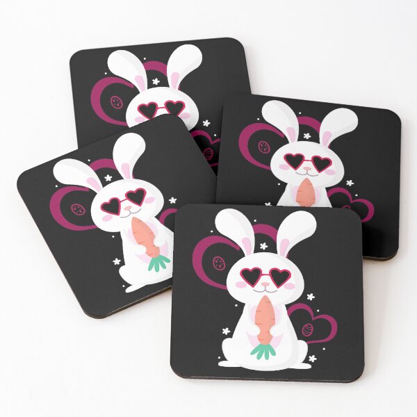 Item preview, Bunny with glasses and red heart designed and sold by Mariokao.