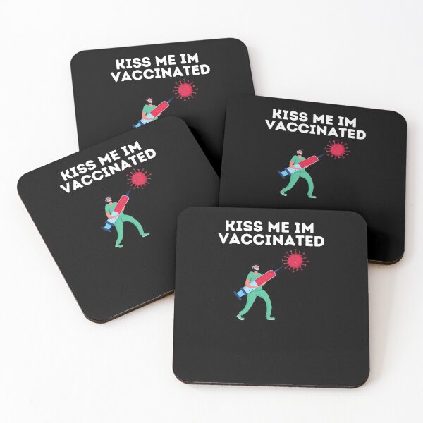 Item preview, kiss me im vaccinated with funny logo designed and sold by DevDn.