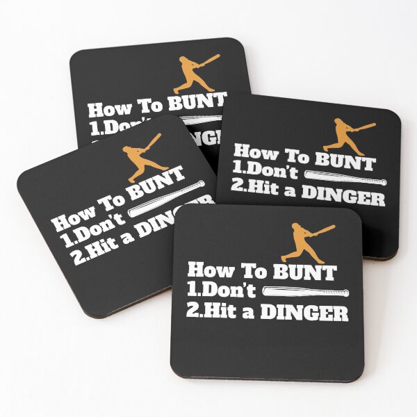Item preview,  How To Bunt Don't Hit A Dinger Funny Baseball  designed and sold by 9george.