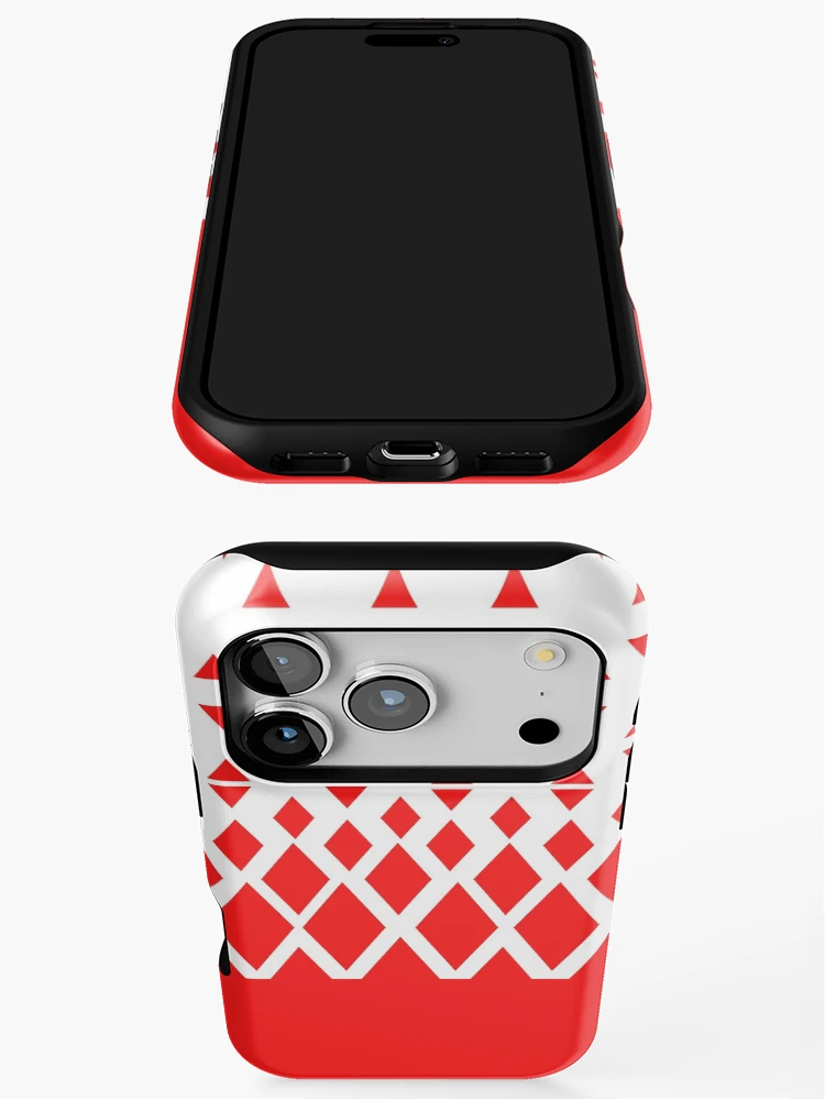 Thumbnail 3 of 4, iPhone Case, Red Diamond Pattern designed and sold by ForgeCreativity.