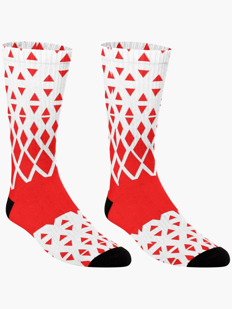 Thumbnail 3 of 5, Socks, Red Diamond Pattern designed and sold by ForgeCreativity.
