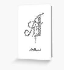 A is for alligator Greeting Card
