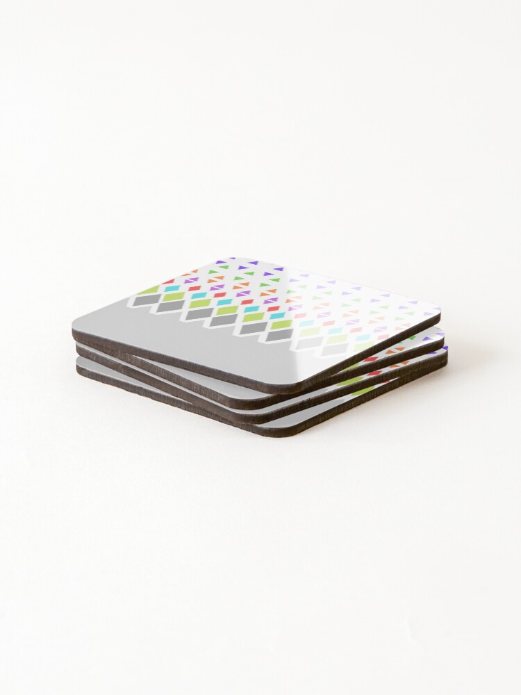 Thumbnail 4 of 5, Coasters (Set of 4), Colored Diamond Pattern designed and sold by ForgeCreativity.