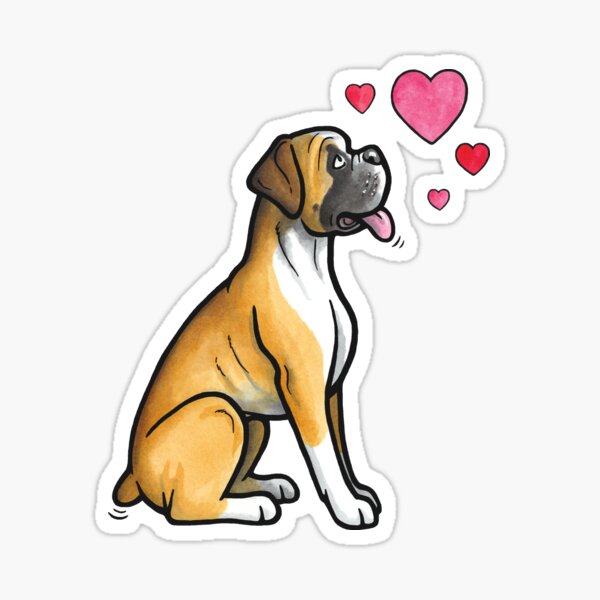 Boxer Dog Sticker | Cute Dog Stickers for Kids, Teens, Adults