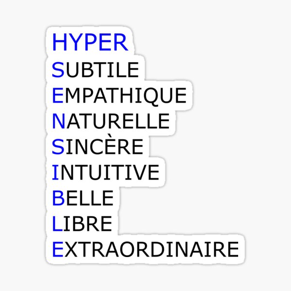 Produits Sur Le Theme Hypersensible Redbubble