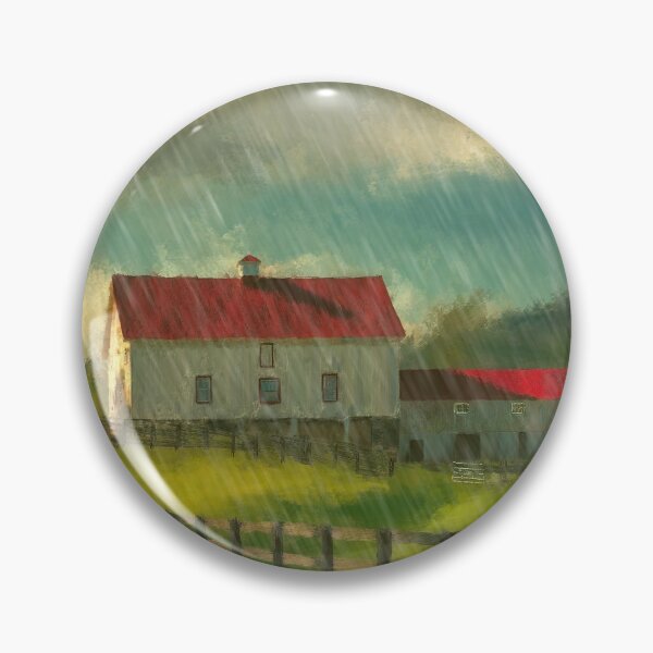 Item preview, Red Roof Barn In Spring Rain designed and sold by Lois  Bryan.