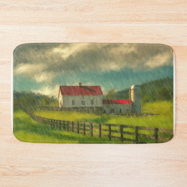 Item preview, Red Roof Barn In Spring Rain designed and sold by Lois  Bryan.