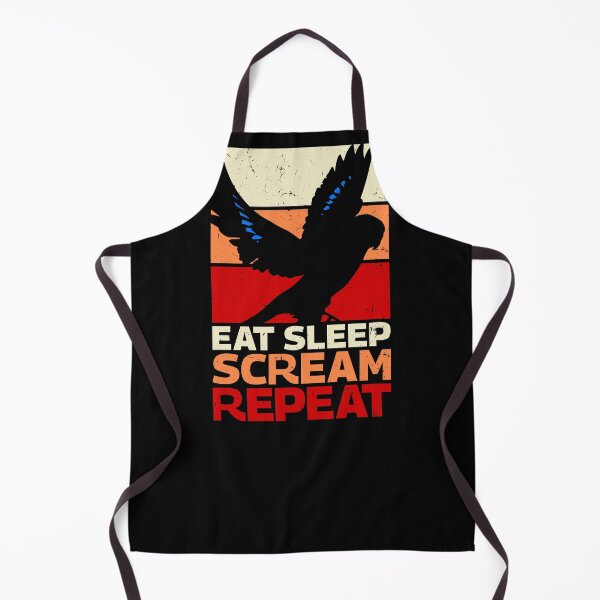 Item preview, Eat Sleep Scream Repeat Budgie Parrot Bird Meme designed and sold by Alienphysique.