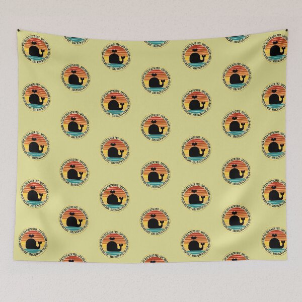 Item preview, Cute Sunset Retro Whale Save The Ocean designed and sold by Nostraw.
